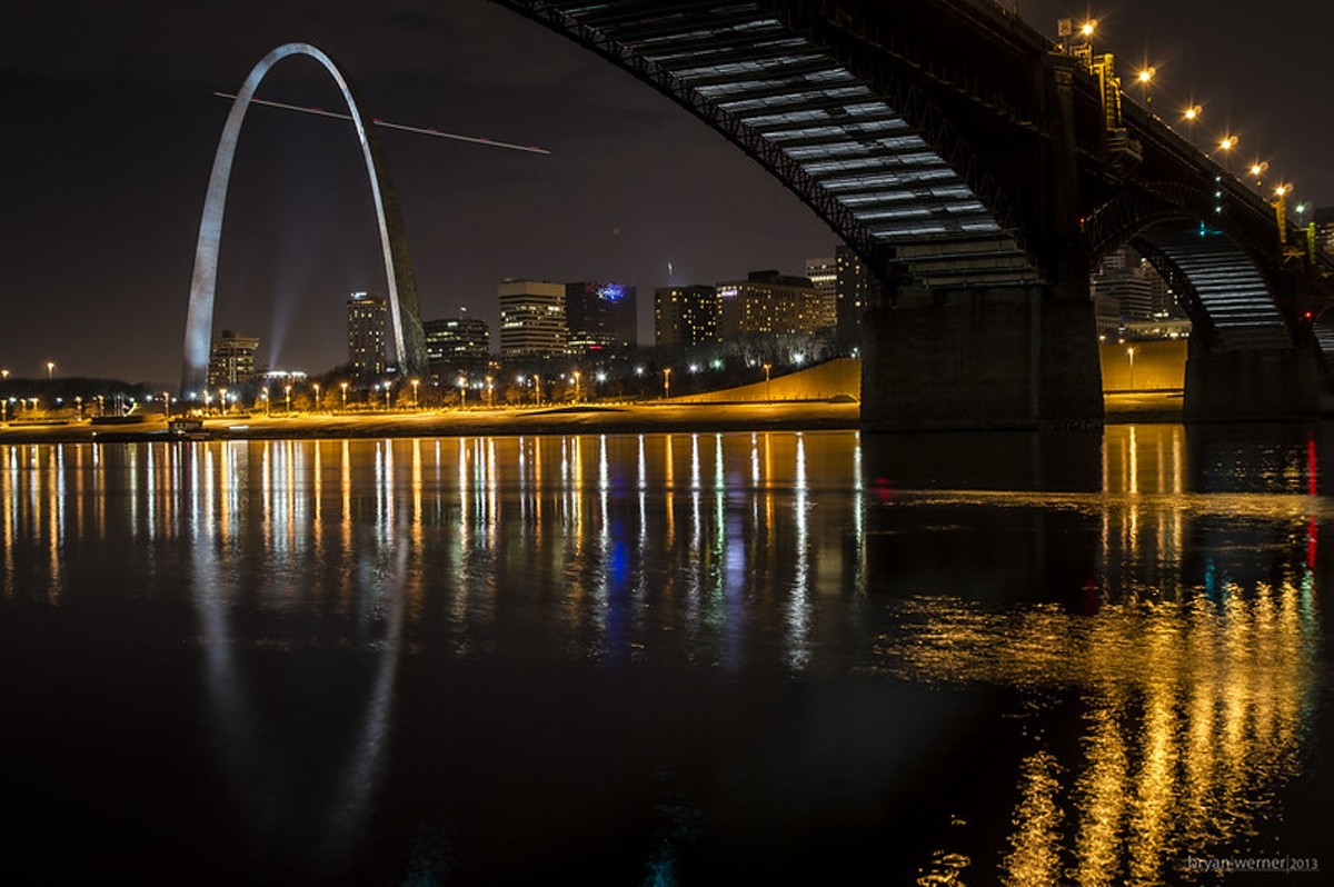 St. Louis at night.