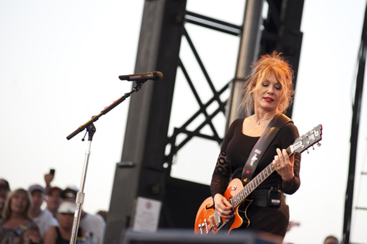 Nancy Wilson of Heart performing at Fair Saint Louis on the Fourth of July.