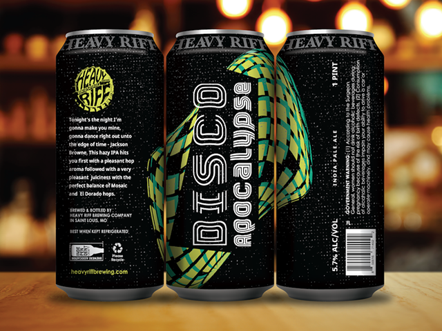 The font on Disco Apocalypse, produced by St. Louis' own Heavy Riff Brewing Co., says it all.