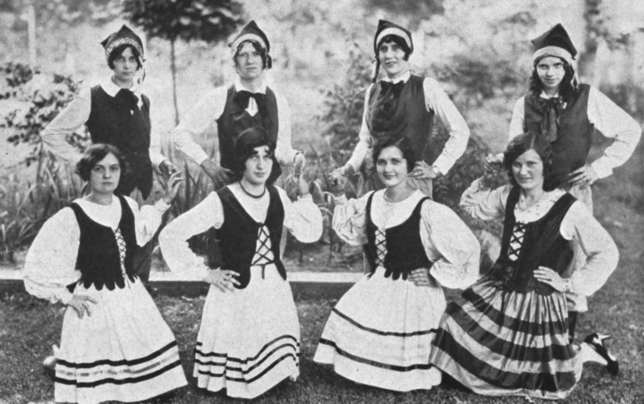 This Used to Be: St. Hedwig's Parish (dancers)
Now It's: Diverse City Church Community Center
Location: Mount Pleasant
The St. Hedwig's Parish Dancers
The author digs deep into the history of the storied Mount Pleasant Neighborhood and finds all kinds of treasures, like this photo of Polish residents in the 1920s. "The square of land in the Mount Pleasant neighborhood framed by Itaska and Mount Pleasant Streets and Compton and Virginia Avenues has a grid of streets edged with limestone curbs, narrow tree lawns, granitoid sidewalks, and terraced front yards. Brick flats and cottages with stone stoops and doorways set behind recessed porches fill the city blocks. Storefronts face Virginia Avenue. Most of the buildings date to the beginning of the twentieth century."
"Young members of the Polish dance troupe of St. Hedwig's Parish in the Mount Pleasant neighborhood costumed to dance the Krakowiak in 1929." Image courtesy of a photo from a private collection. 