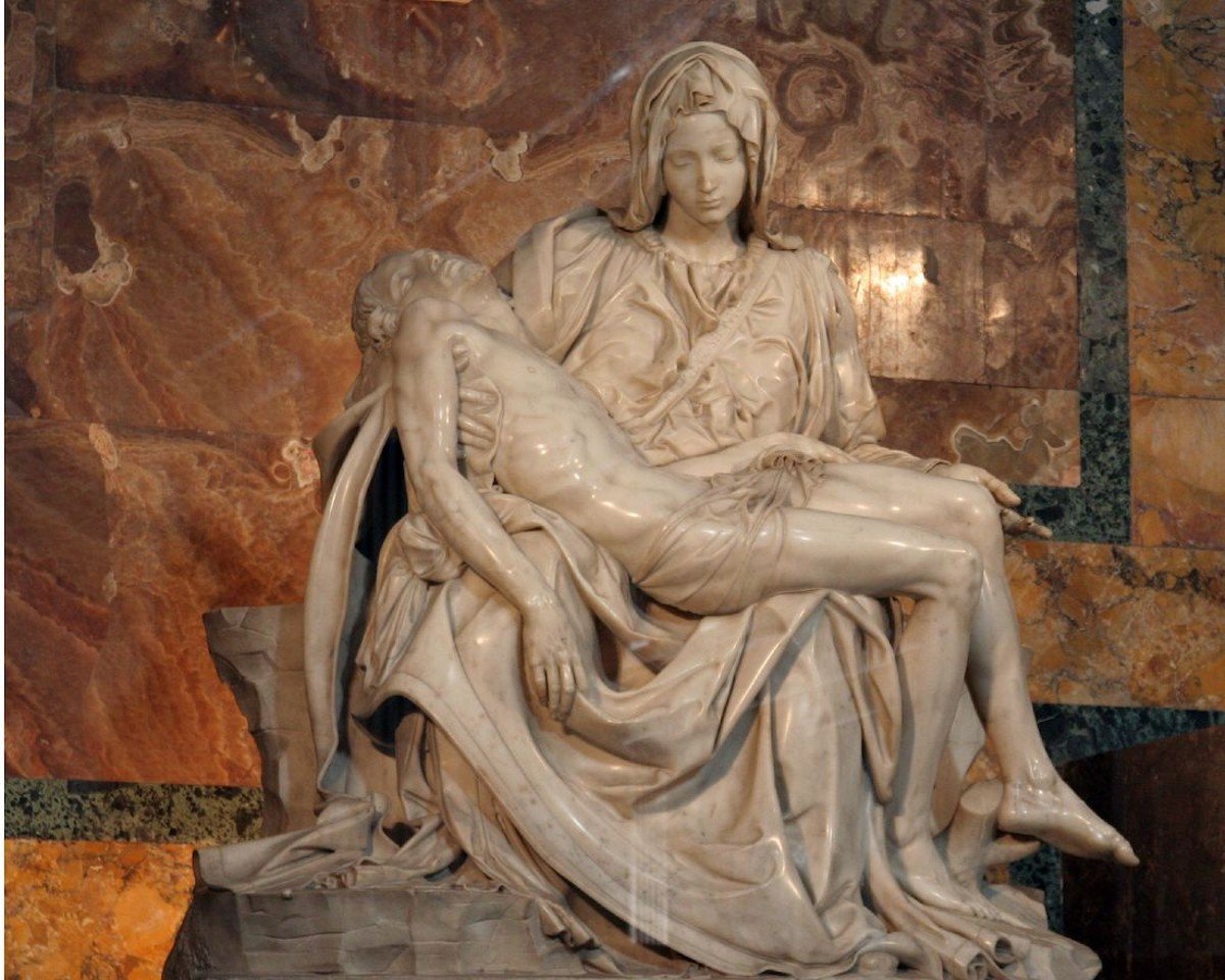 We have the Pieta today in its current condition thanks to a young, and brave, Bob Cassilly.