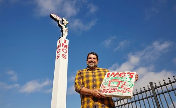 St. Louis illustrator Dan Zettwoch designed Imo's commemorative pizza box.