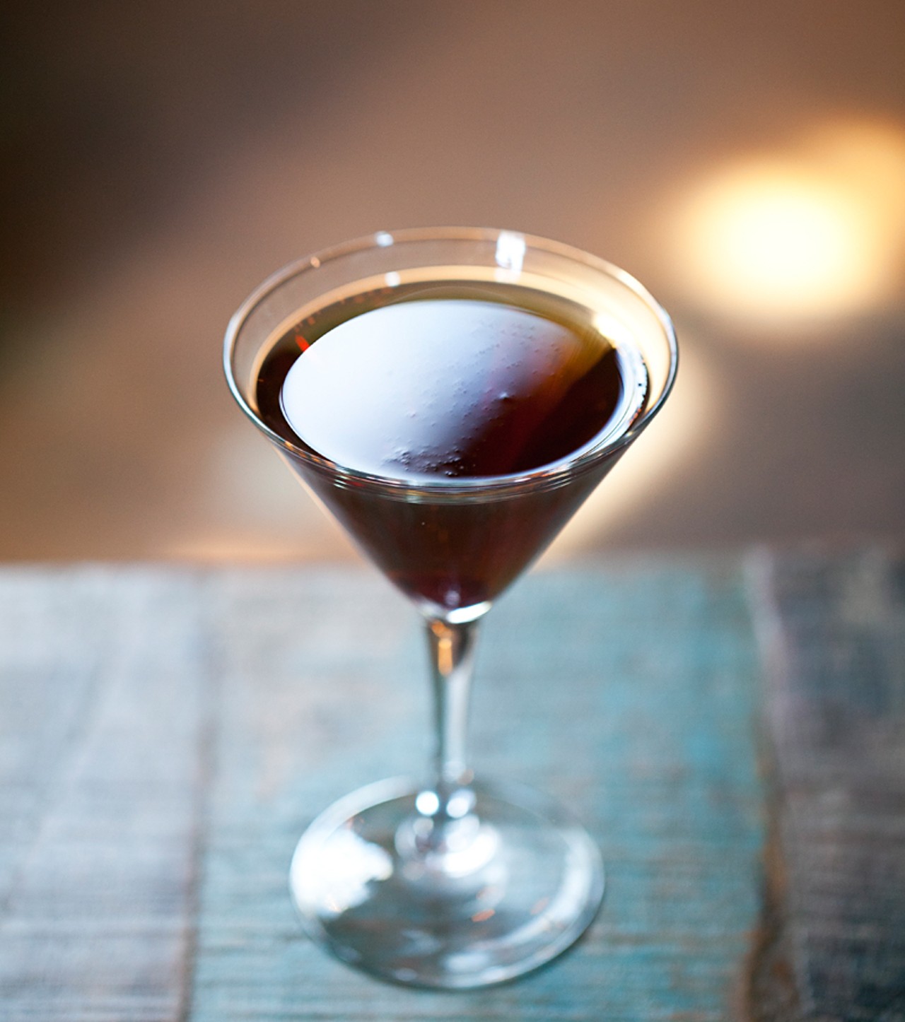 The "Manhattan on Tap" is Heaven Hill bourbon, Cocchi Torino and Angostura bitters.