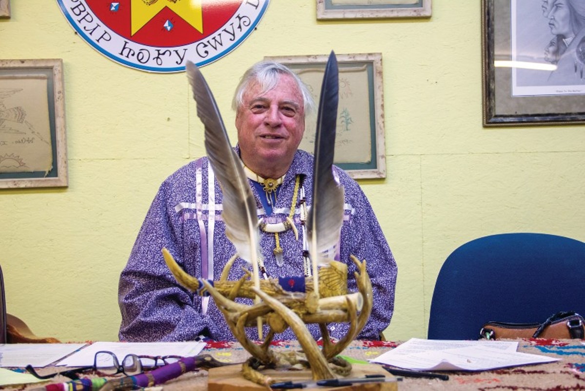 Kenn "Grey Elk" Descombes, chief of the Northern Cherokee Nation, maintains that his tribe is "just as much" a minority as federally recognized Cherokee groups.