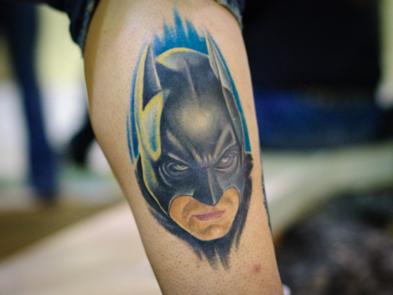 Josh Pruitt's Batman. How did he get so many? "Become friends with the tattoo artist."