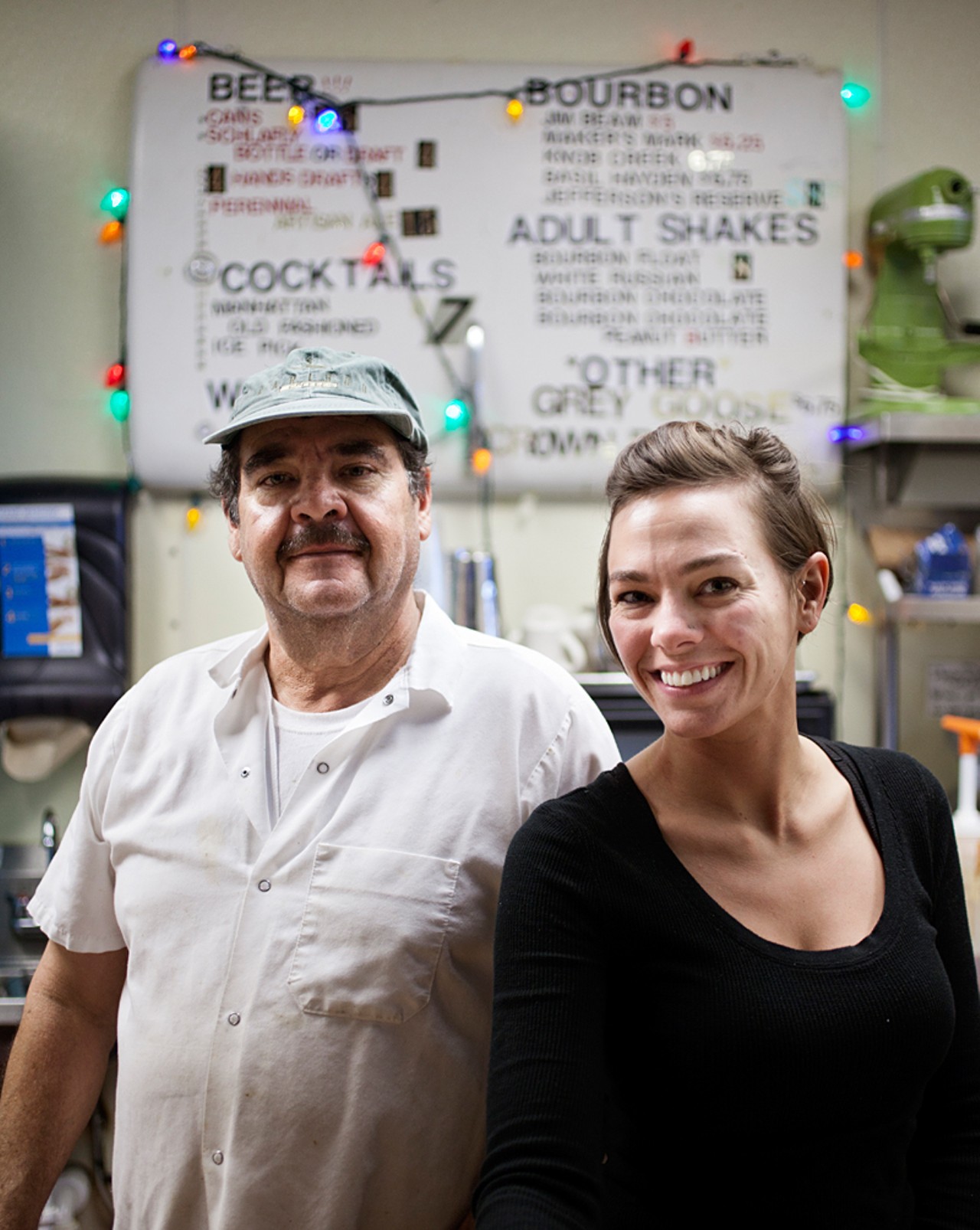 Jose Manuel Romo, dish/prep worker, and Kelly Hale, cashier, at Sugarfire Smoke House in Olivette.