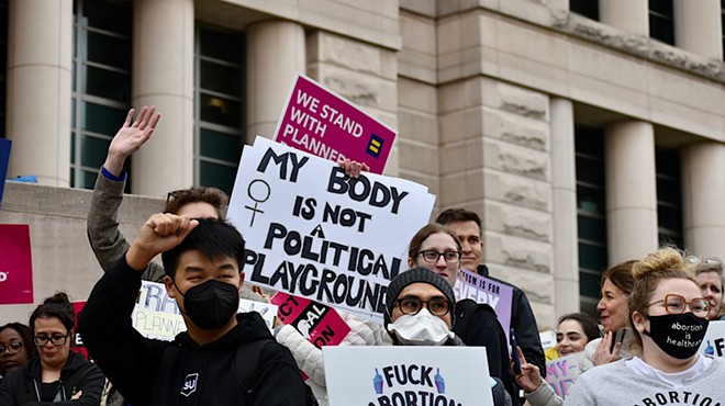 After Politico leaked a draft majority opinion from the U.S. Supreme Court that full-throatedly overturned the constitutional right to an abortion, St. Louisans gathered in protest.