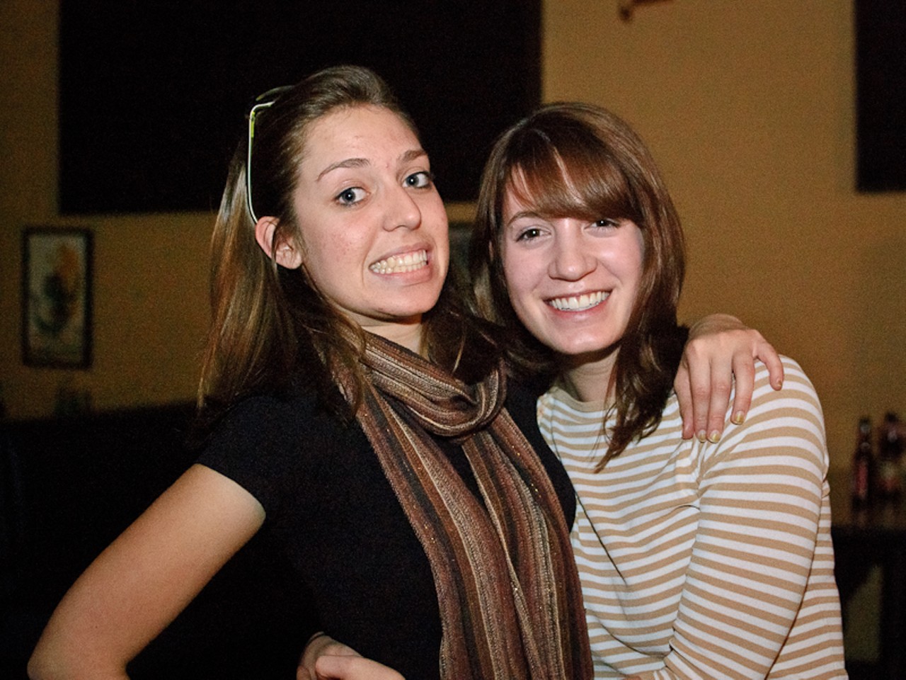 Rachel Boeglin and Amy Wall, SLU students, help run the Billiken Club.
