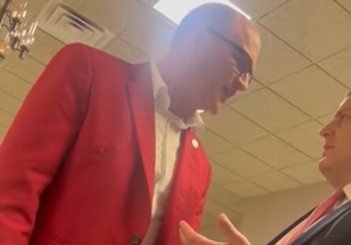 Missouri Senator Denny Hoskins (R-Warrensburg) appeared visibly displeased with Secretary of State Jay Ashcroft in two videos captured Friday.