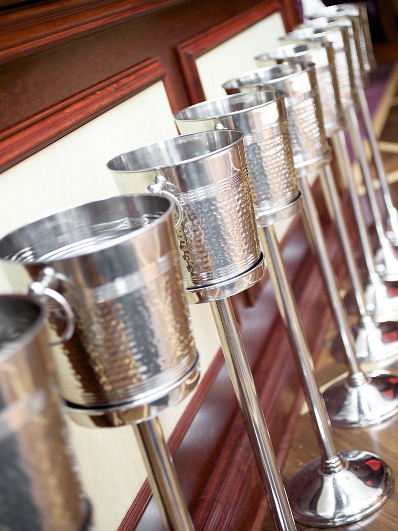 The champagne buckets await your order.
