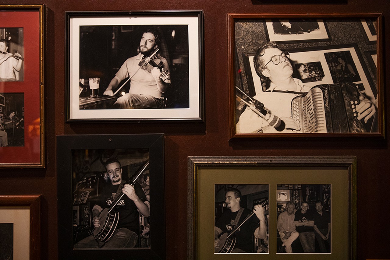 JigJam is in fine company in Soulard, as this wall of Irish music luminaries at John D. McGurk's makes clear.