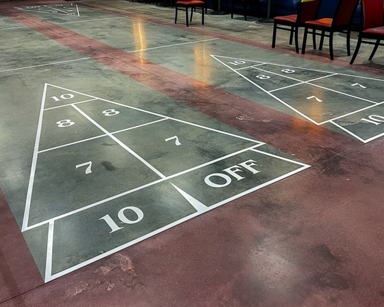Who doesn't like shuffleboard? There are two full-sized courts.