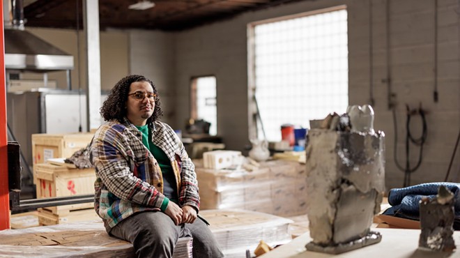 Kahlil Robert Irving pauses for a photo in his St. Louis studio.