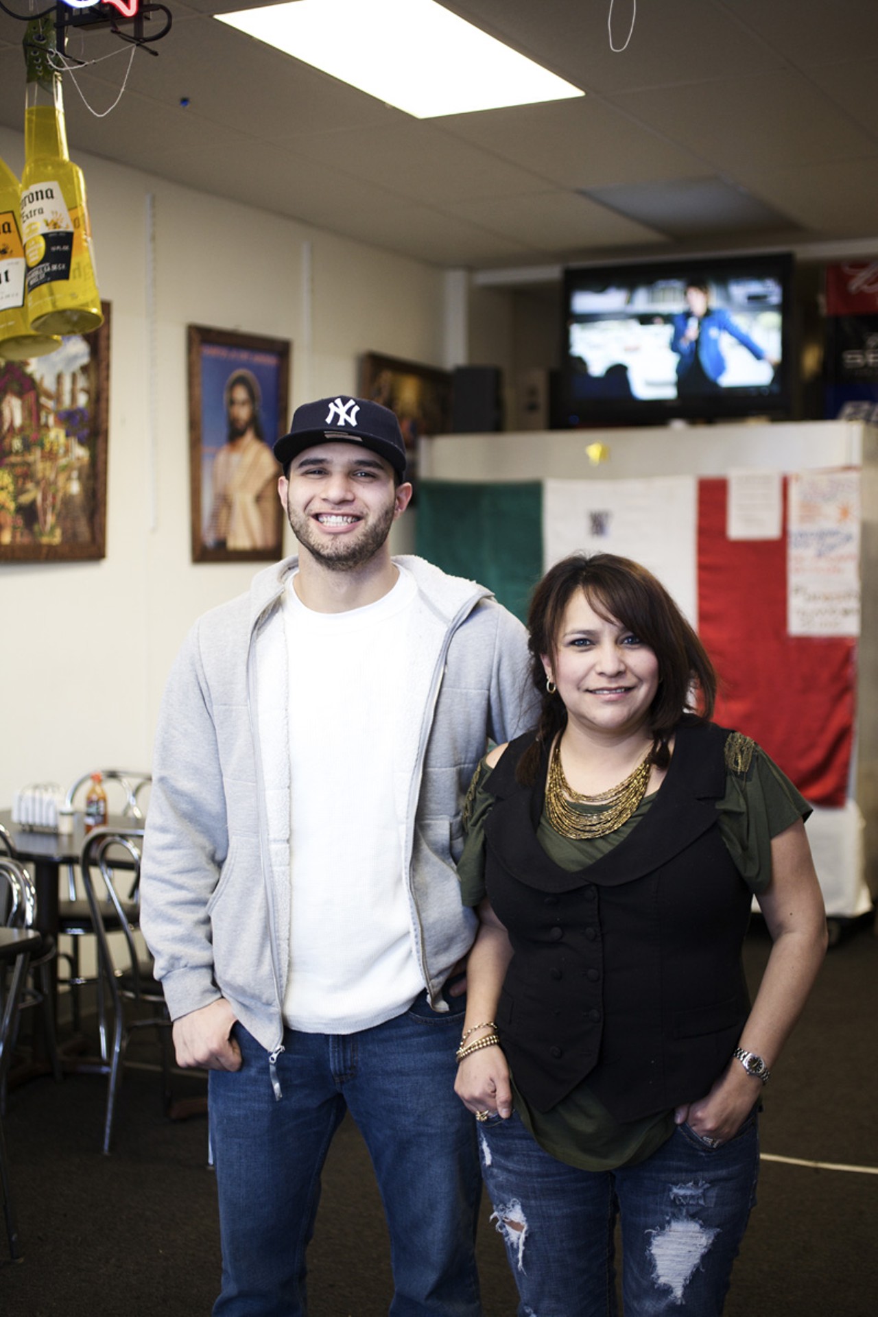 La Tejana is owned by the Garcia family. Pictured here are Brenda Garcia and her son, Tyler Garcia.