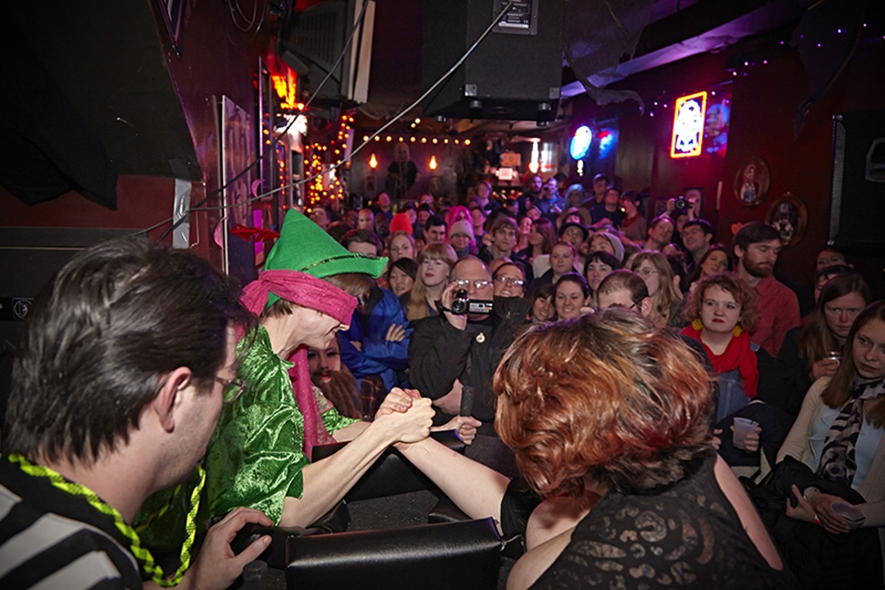 Lady Arm Wrestlers at Ye Old Haunt