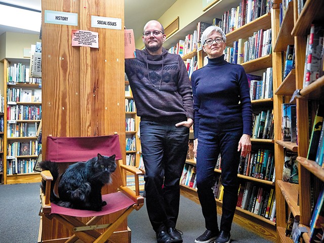 Left Bank Books co-owners Jarek Steele and Kris Kleindienst (with Spike, left) aren't just selling books. They're also creating community.
