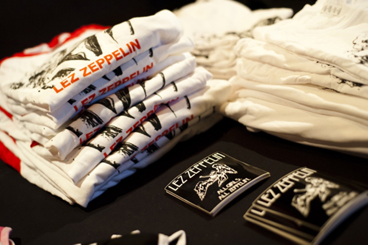 Lez Zeppelin merchandise for sale at the Old Rock House.