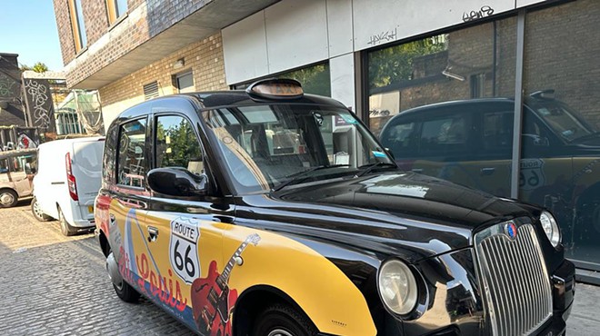 Some London taxis now depict the Gateway Arch, a rock 'n roll guitar and more.