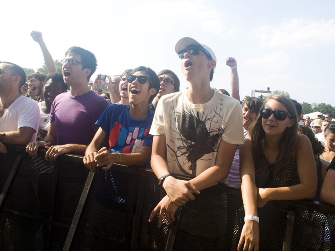 A scene from the crowd at Titus Andronicus at LouFest.