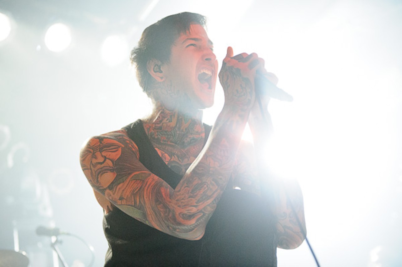 Suicide Silence performing in support of Machine Head at Pop's on January 17, 2012.