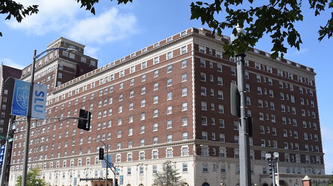 The Coronado Place and Towers sits just a few feet away from Saint Louis University's campus.
