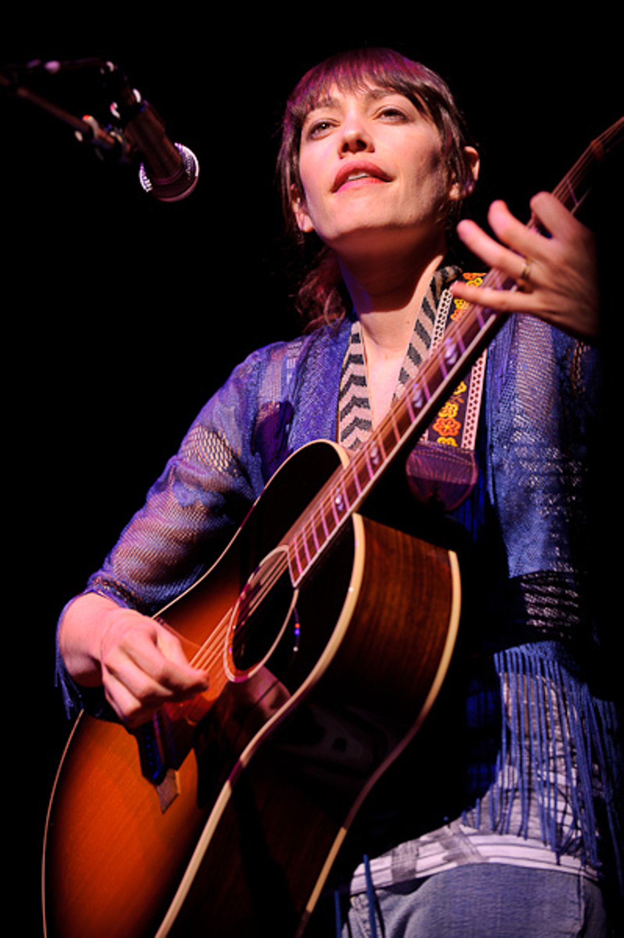 Iowa-based singer-songwriter Pieta Brown opens up the show on April 22, 2010 at the Fabulous Fox Theatre in support of headlining act Mark Knopfler.