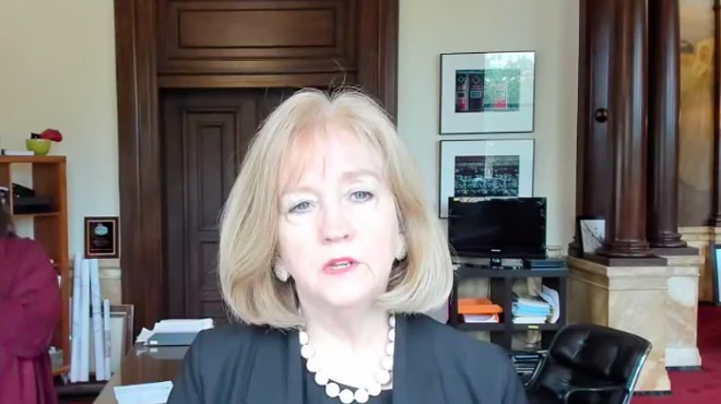 Mayor Lyda Krewson, speaking on a live Facebook broadcast on Monday, asked protesters to wear masks.