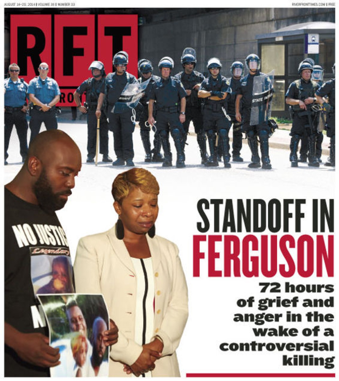 The cover of the August 14, 2014, edition of the Riverfront Times.