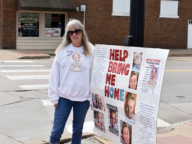 Since March, Barbara Hall's presence in Fredericktown has been a protest and a vigil.