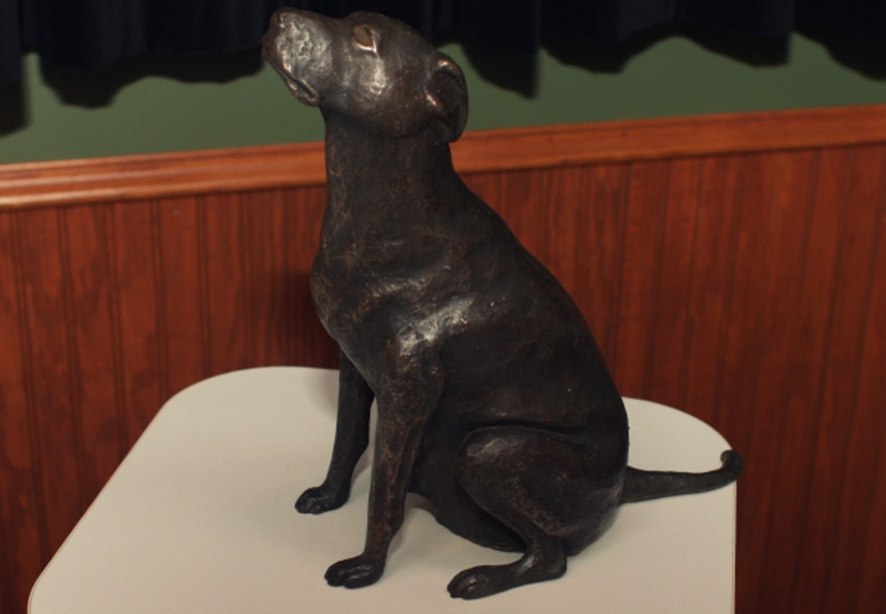 Arlene Lori's "Good Sit" bronze sculpture.