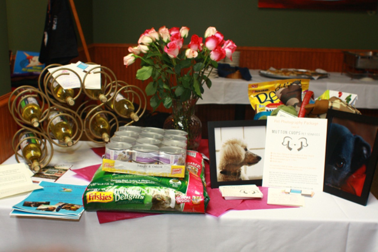 To benefit the rescue group, various businesses and private individuals donated items to later be raffled off.