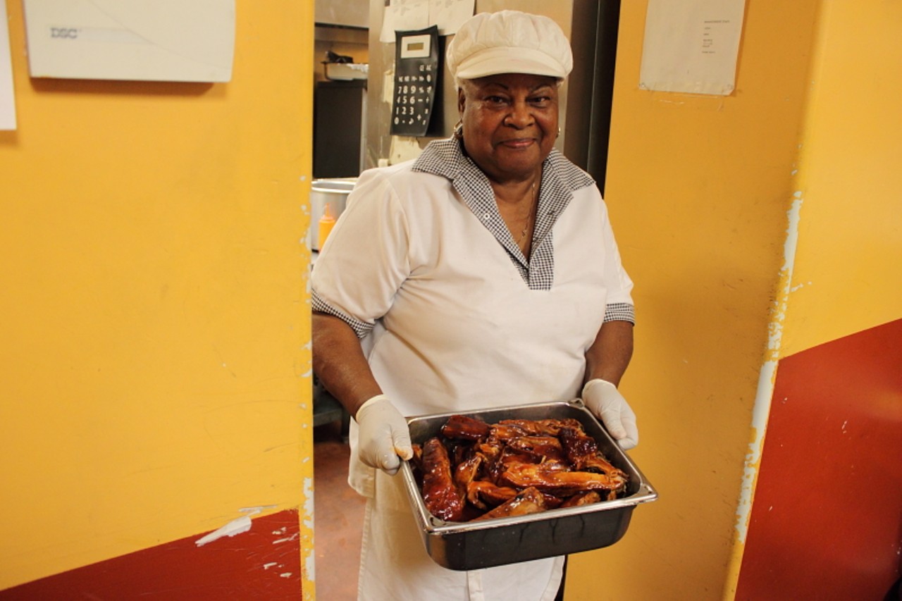 72 year old "Mom," (Leola Meeks) works 7 days a week, taking the &nbsp;
occasional Monday off.