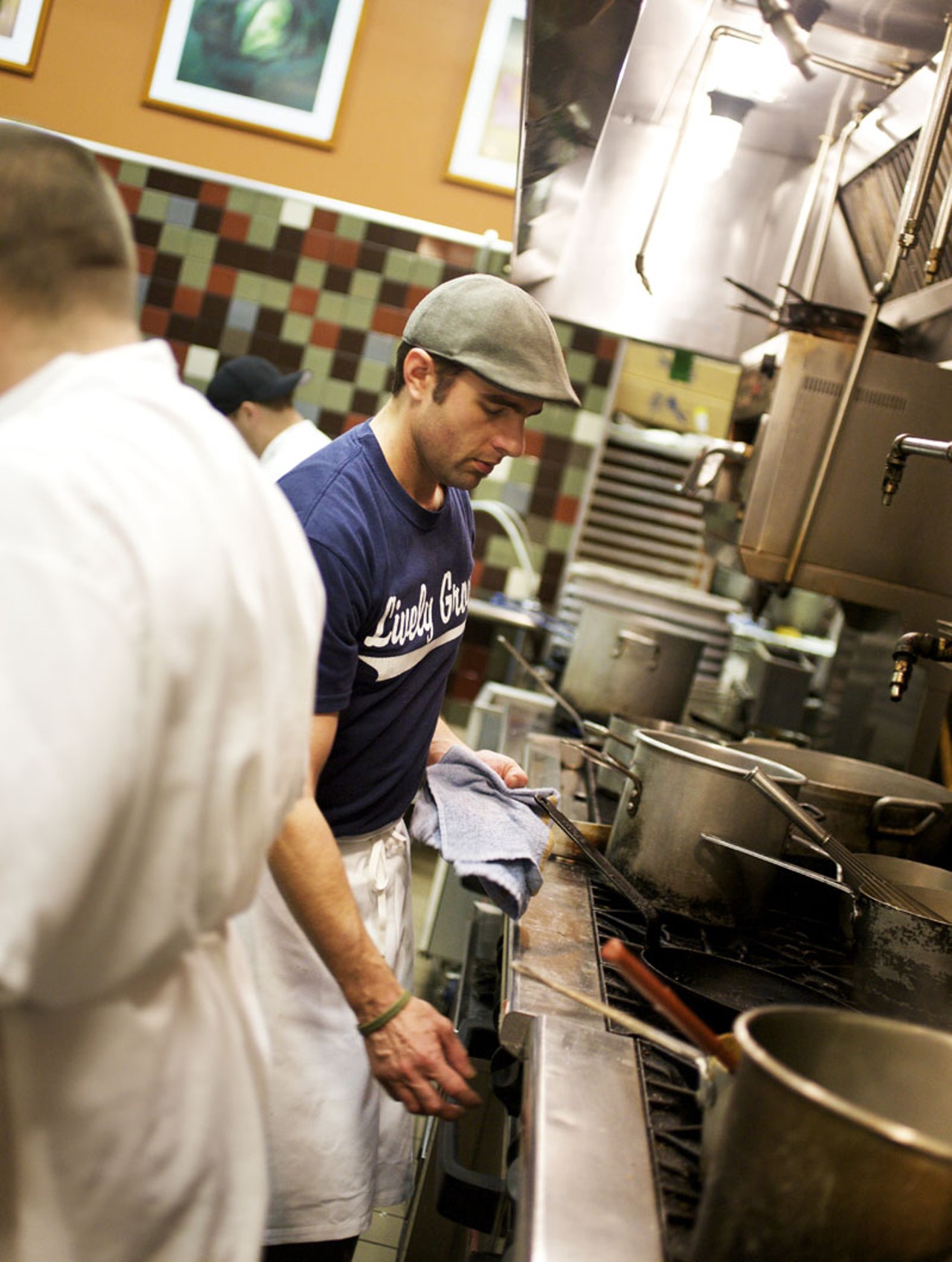 Executive Chef Josh Galliano at work in the kitchen at Monarch.