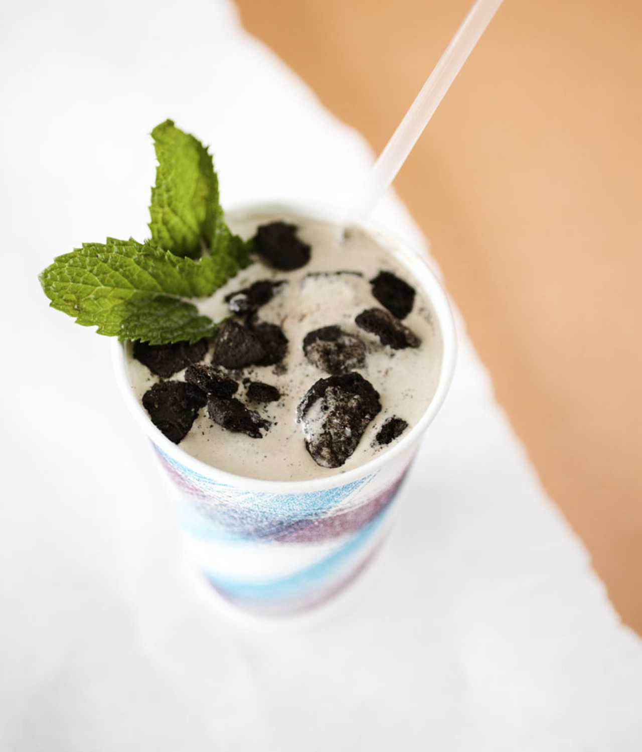 Also from Fozzie's Sweet Side menu is the Chocolate Julip signature shake. It is made with Oreos, fresh mint (from the garden out back) and fudge.