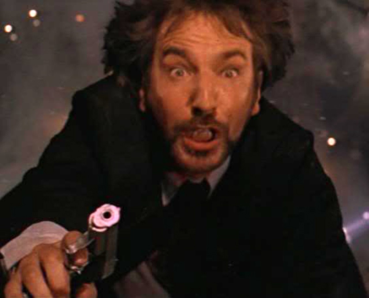 No Die Hard slideshow would be complete without the death of German terrorist Hans Gruber (Alan Rickman), who falls off the side of Nakatomi Tower on Christmas Eve at the end of the first film. Due to Gruber's mod-era mop of hair and nighttime demise, we suggest that the original Die Hard be given the Beatles-inspired subtitle A Hard Day's Night to Die Hard.