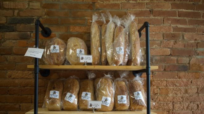 Mr. Meowski's serves three different types of sourdough bread: Rounds, sandwich loaves and baguettes.