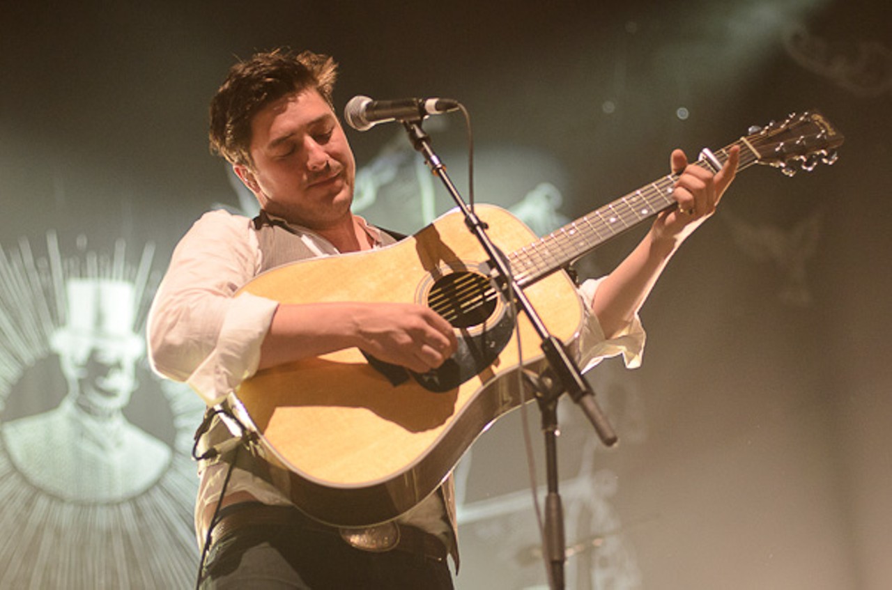 Mumford & Sons performing at the Pageant.