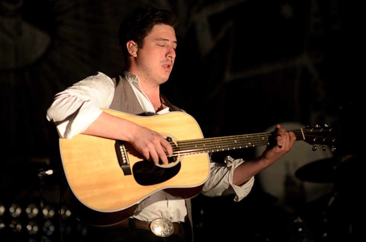 Mumford & Sons performing at the Pageant.