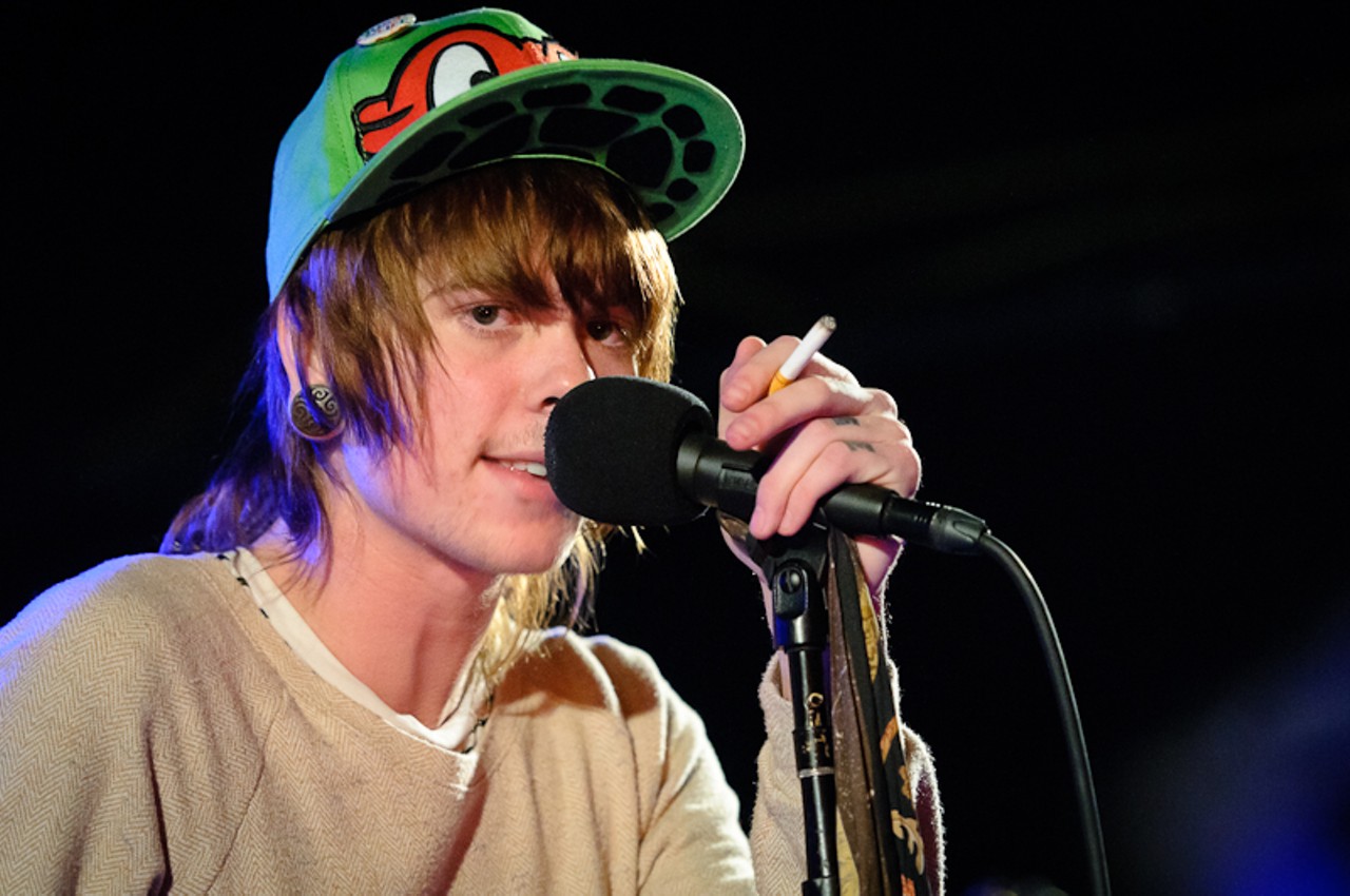 Remember the Teenage Mutant Ninja Turtle hat? It made its way onstage, and onto Christopher Drew's head.