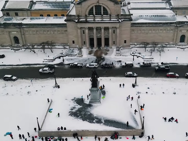 New Drone Footage Captures Beautiful Snowy St. Louis
