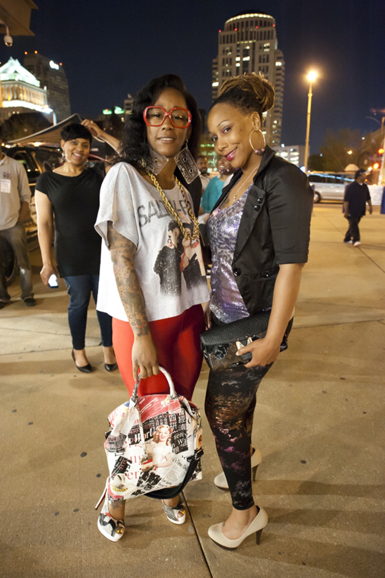 New Edition fans before the group's concert at the Scottrade Center on March 29.
