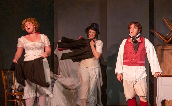 From left: Sadie Harvey as Angel, Paula Stoff Dean as Bella and Tim McWhirter as Rossini in Finale.