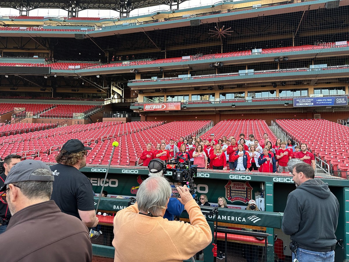 The On Fire production films at Busch Stadium, and Chris Schildz was proud to be among them.
