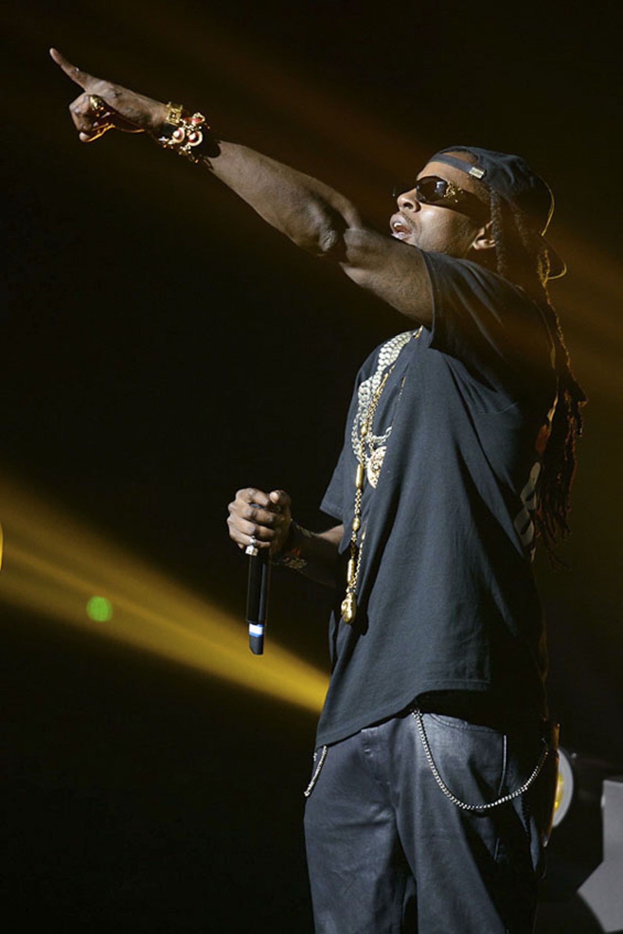 Rapper 2 Chains performing in support of Nicki Minaj.