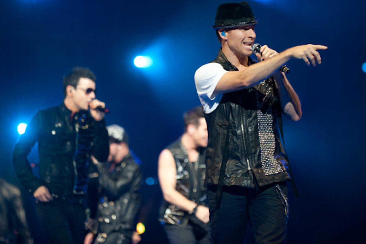 NKOTBSB performing at the Scottrade Center.