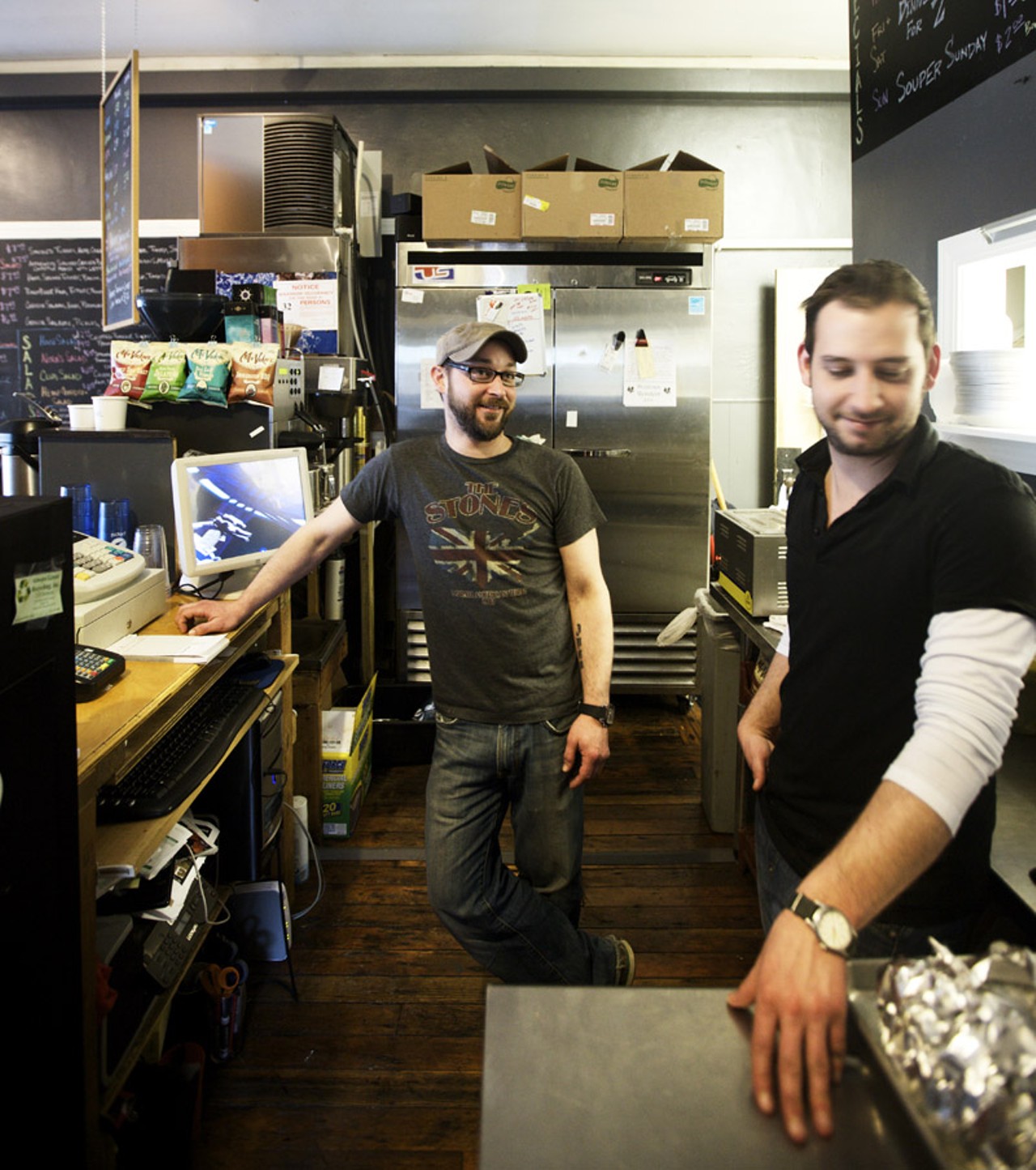 Nora's employees, on left, Mike Clauser and on right, Brandon Cullum.