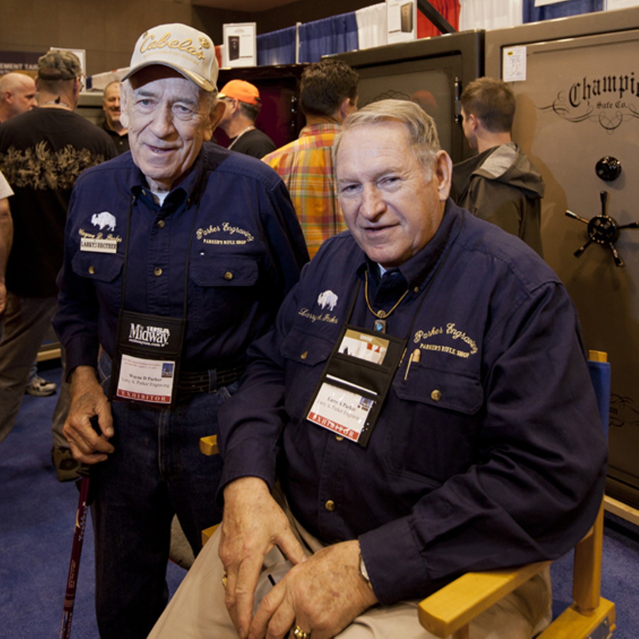 Larry Parker - hand engraver, with his brother, Wayne.