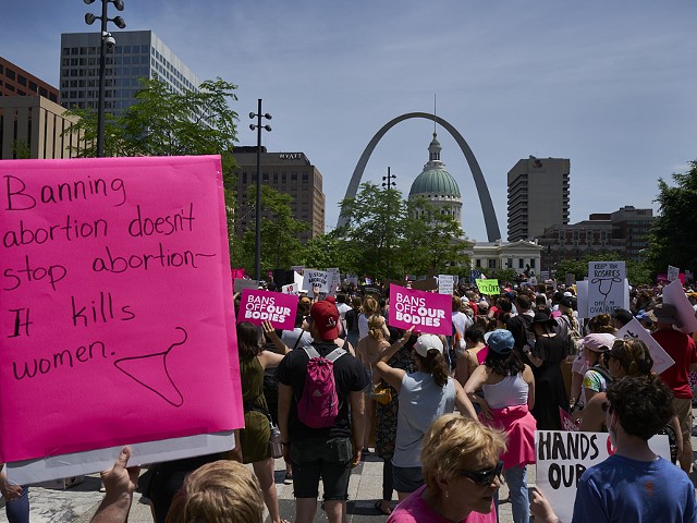 A recent protest for reproductive rights in Kiener Plaza.
