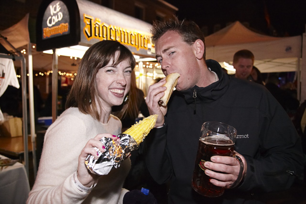 Shelly Kidwal and Bobby Autry sample the delights of Oktoberfest.