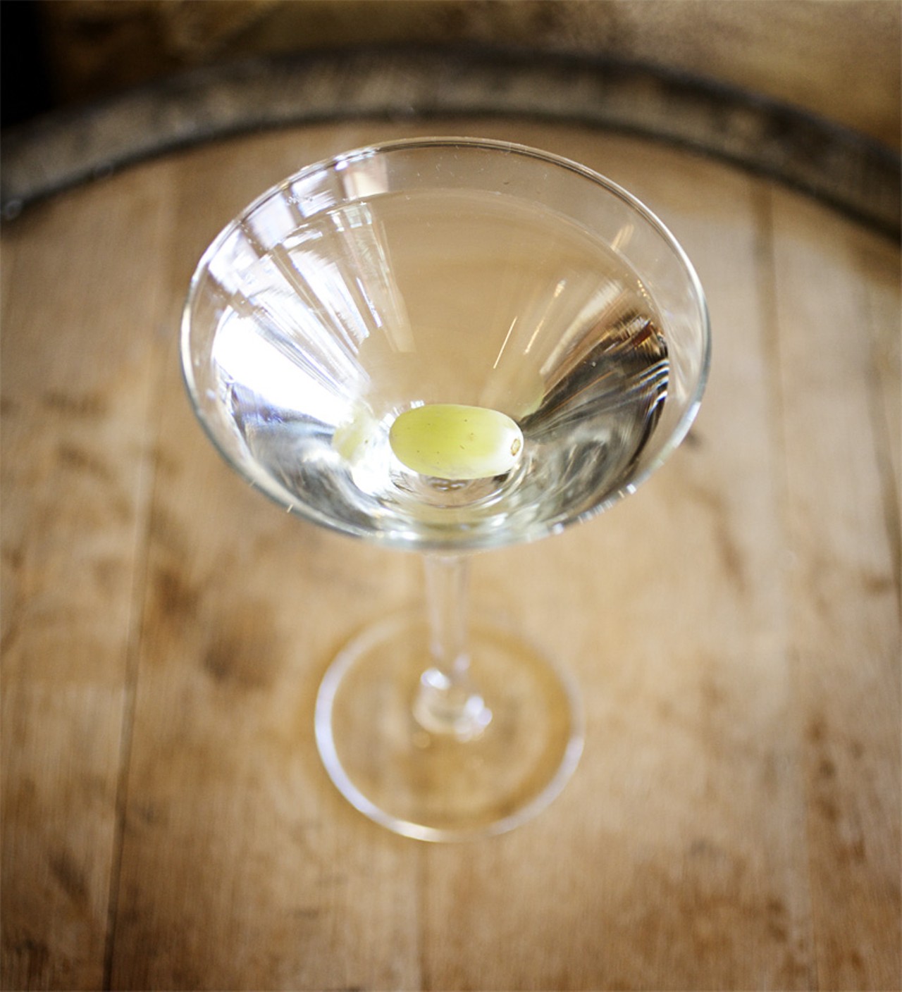 The One19-ini is made with Skyy Vodka, white grape juice and a frozen green grape.